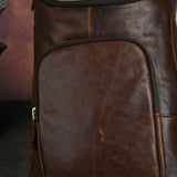 Men's Crazy Horse Leather Vintage Sling Bag — Handmade 3-Way Carry Chest / Shoulder / Backpack