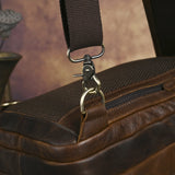 Men's Crazy Horse Leather Vintage Sling Bag — Handmade 3-Way Carry Chest / Shoulder / Backpack