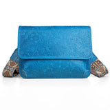 Men's Full Grain Leather Crossbody Bag, Handcrafted Embossed Floral Messenger Bag, Antique Leather Brown Purse