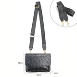 Men's Full Grain Leather Crossbody Bag, Handcrafted Embossed Floral Messenger Bag, Antique Leather Brown Purse