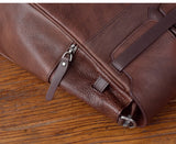 Men's Full Grain Leather Briefcase | Large Business Laptop Bag with Turn-Lock Flap