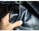 Men’s Full Grain Leather Travel Duffel, Large Crazy Horse Leather Carry-On Bag for Business, Leather Weekender, Camping & Short Trips