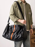 Men’s Italian Full Grain Leather Weekender Travel Bag, Handcrafted Large Overnight Duffle Bag for Business, Weekend Getaway, Gym, Carry-On, and Short Trips