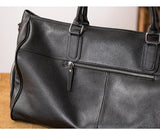 Men’s Italian Full Grain Leather Weekender Travel Bag, Handcrafted Large Overnight Duffle Bag for Business, Weekend Getaway, Gym, Carry-On, and Short Trips