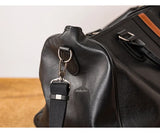Men’s Italian Full Grain Leather Weekender Travel Bag, Handcrafted Large Overnight Duffle Bag for Business, Weekend Getaway, Gym, Carry-On, and Short Trips