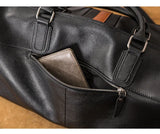 Men’s Italian Full Grain Leather Weekender Travel Bag, Handcrafted Large Overnight Duffle Bag for Business, Weekend Getaway, Gym, Carry-On, and Short Trips
