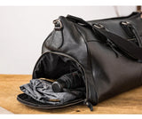 Men’s Italian Full Grain Leather Weekender Travel Bag, Handcrafted Large Overnight Duffle Bag for Business, Weekend Getaway, Gym, Carry-On, and Short Trips