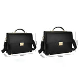 Men's Leather Briefcase with Combination Lock | Oversized Business Laptop Bag