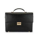 Men's Leather Briefcase with Combination Lock | Oversized Business Laptop Bag