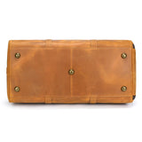 Men's or Women's Crossbody Bag Travelling, Premium Leather Travel Duffel Bag | Carry-All Duffel - Handcrafted Waterproof Gym Carry-On with Shoe Compartment Tan Brown