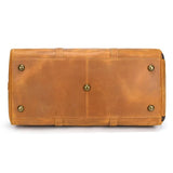 Men's or Women's Crossbody Bag Travelling, Premium Leather Travel Duffel Bag | Carry-All Duffel - Handcrafted Waterproof Gym Carry-On with Shoe Compartment Tan Brown