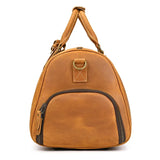 Men's or Women's Crossbody Bag Travelling, Premium Leather Travel Duffel Bag | Carry-All Duffel - Handcrafted Waterproof Gym Carry-On with Shoe Compartment Tan Brown