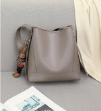 Minimalist Bucket Bag in Genuine Leather | Leather Shoulder Bag Gold Tone, Chic Crossbody Bag, Gift for Her