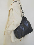 Minimalist Lightweight Oiled Cowhide Leather Versatile Backpack & Shoulder Bucket Bag, Crossbody Tote and Bucket Bag For Women