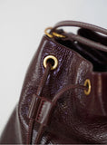 Minimalist Lightweight Oiled Cowhide Leather Versatile Backpack & Shoulder Bucket Bag, Crossbody Tote and Bucket Bag For Women