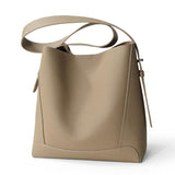 Minimalist Pebbled Cowhide Leather Bucket Bag | Handcrafted Leather Shoulder Bag, Chic Crossbody Bag, Gift for Her