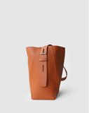 Minimalist Pebbled Cowhide Leather Bucket Bag | Handcrafted Leather Shoulder Bag, Chic Crossbody Bag, Gift for Her