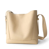 Minimalist Pebbled Cowhide Leather Bucket Bag | Handcrafted Leather Shoulder Bag, Chic Crossbody Bag, Gift for Her
