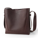 Minimalist Pebbled Cowhide Leather Bucket Bag | Handcrafted Leather Shoulder Bag, Chic Crossbody Bag, Gift for Her