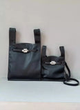 Minimalist & Versatile Soft Cowhide Leather Crossbody Bag with Lock Closure