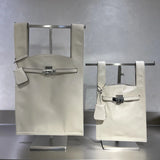 Minimalist & Versatile Soft Cowhide Leather Crossbody Bag with Lock Closure