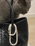 Italy Lambskin Leather Tote, Large Intrecciato Leather Bag, Classic Elegant Tote in Trendy, Designer Bag, Gift to Her