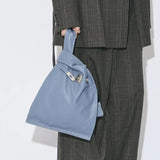 Minimalist & Versatile Soft Cowhide Leather Crossbody Bag with Lock Closure