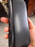 Vintage Leather Glasses Case | Cowhide Leather Zip Eyewear Case
