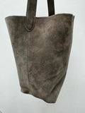 Autumn & Winter Suede Leather Bucket Bag | Women's Minimalist Shoulder Tote