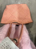 Handwoven Basket Tote Bag | Vegetable-Tanned Italian Cowhide Hand-Carry Bag | Minimalist Summer Commuter Style