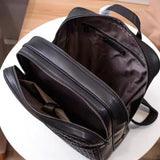 Elegant Business 14-Inches Handcrafted Woven Cowhide Leather Laptop Backpack For Women or Men