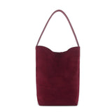 Autumn & Winter Suede Leather Bucket Bag | Women's Minimalist Shoulder Tote
