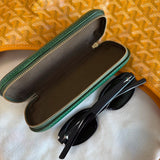 Vintage Leather Glasses Case | Cowhide Leather Zip Eyewear Case