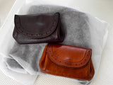 Handmade leather wallet | Full Grain Leather Vintage Purse | Short Wallet small vintage card wallet Coin Pouch for women Handmade