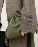 Elegant Oversized Cowhide Leather Tote Bag for Women with Drawstring Closure