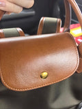 Handcrafted Luxury Women's Nylon Backpack, Large Laptop Bag, Waterproof Oxford Nylon with Cowhide Leather Trim