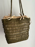 Handwoven Leather Tote Bag | Full Grain Cowhide Open Weave Shoulder Bag | Large Basket Tote | Boho Leather Handbag