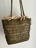 Handwoven Leather Tote Bag | Full Grain Cowhide Open Weave Shoulder Bag | Large Basket Tote | Boho Leather Handbag