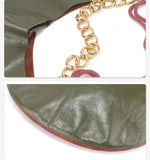 Oversized Fashion Cowhide Leather and Suede Double-sided Chain Boho Bag, Must-have Fashion Slouchy Tote Bag,