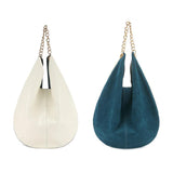 Oversized Fashion Cowhide Leather and Suede Double-sided Chain Boho Bag, Must-have Fashion Slouchy Tote Bag,