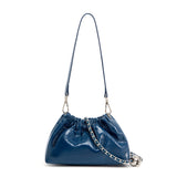 Pleated Cloud Chain Bag | Cowhide Small Silver Ball Minimalist Crossbody Bag
