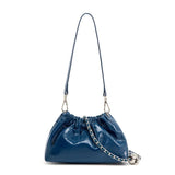 Pleated Cloud Chain Bag | Cowhide Small Silver Ball Minimalist Crossbody Bag