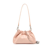 Pleated Cloud Chain Bag | Cowhide Small Silver Ball Minimalist Crossbody Bag