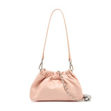Pleated Cloud Chain Bag | Cowhide Small Silver Ball Minimalist Crossbody Bag