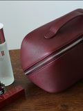 Premium Full Grain Pebbled Leather Makeup Bag With Minimalist Designer Travel Toiletry Bag For Women