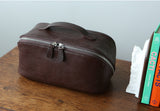 Premium Full-Grain Pebbled Leather Toiletry & Makeup Bag – Minimalist Design Travel-Ready Organiser For Women