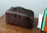 Premium Full Grain Pebbled Leather Makeup Bag With Minimalist Designer Travel Toiletry Bag For Women