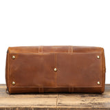 Premium Handmade Crazy Horse Leather Travel Duffle Bag Women & Men | Large Full Grain Leather Weekender Bag, Travel Tote with Trolley Sleeve