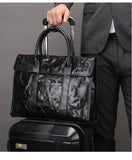 Premium Leather Mens' Suitcase Weekender | 15 Inches Leather Laptop Bag, Ladies' Briefcase, 15 Inches Laptop Bag, Men Work Tote, Business Shoulder Bag, Fashion Designer Laptop Bag Alexel Crafts