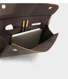 Premium Men's Crazy Horse Cowhide Leather Briefcase | 16-inch Laptop Messenger for Business & Travel